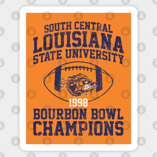 SCLSU 1998 Bourbon Bowl Champions (Variant) Sticker by huckblade